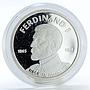 Romania 10 lei 150th Anniversary birth of King Ferdinand I silver coin 2015