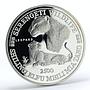 Tanzania 2500 shilings Wildlife Leopard animal proof silver coin 1998