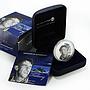 New Zealand 1 dollar Sir Edmund Hillary mountain colored silver coin 2008