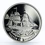 Vietnam 100 dong Boats of the World series Savannah Ship proof silver coin 1991