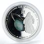 Cook Islands 5 dollars Astronomy Uranus colored proof silver coin 2009