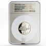 United Arab Emirates 100 dirhams Late Sheikh Zayed PF-68 NGC silver coin 2004