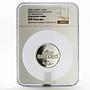 United Arab Emirates 100 dirhams Sheikh Khalifa PF-68 NGC silver coin 2005