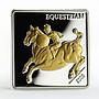 Mongolia 500 togrog Da Vinci Horse Rider gilded silver coin 2005