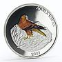 Mongolia 500 togrog Tawny Eagle Bird colored silver coin 2007