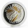 Haiti 500 gourdes The New Millennium bird proof silver coin 1999