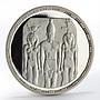 Egypt 5 pounds Three Figures proof silver coin 1993