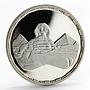 Egypt 5 pounds Sphinx and pyramids proof silver coin 1994