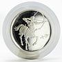 Russia 2 rubles Zodiac Sagittarius proof silver coin 2002