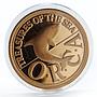 Sealand 2 1/2 dollars ORCA Whale proof bronze coin 1994
