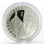 Kazakhstan 500 tenge Domera instrument proof silver coin 2002