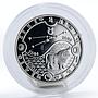 Gabon 1000 francs Zodiac Taurus proof silver coin 2014