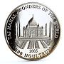 Bhutan 500 ngultrum Wonders of World Taj Mahal silver coin 2005