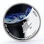 Mongolia 500 togrog Soviet Space Exploration Mir colored silver coin 2007