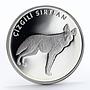 Turkey 20 lira Striped Hyena animal proof silver coin 2005