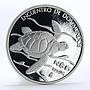 Mexico 5 pesos Pacific Ridley Sea Turtle proof silver coin 1994
