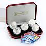 Niue 10 dollars, set of 5 coins,  Pokemon Series  proof silver 2001