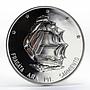 Argentina 25 peso Ship Presidente Sarmiento proof silver coin 2002