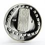 Mexico 1 peso Animal Jaguar Sculpture proof silver coin 1998
