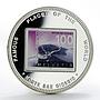 Malawi 10 kwacha Famous Places Monte San Giorgio Stamp colored  silver coin 2004