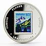 Malawi 10 kwacha Famous Places Les Jumelles Stamp colored proof silver coin 2004
