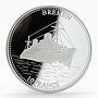 Congo 10 francs Ship Bremen silver proof coin 2001