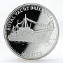 Congo 10 francs Ship Royal Yacht Britannia silver proof coin 2001