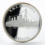 Congo 10 francs Ship R.M.S Aquitania silver proof coin 2001
