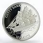 Congo 10 francs Ship Cutty Sark silver proof coin 2001