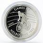 Ghana 500 sika Sport Bicycle Games of Melbourne proof silver coin 2005