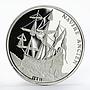Congo 500 francs Ship Navire Ancien proof silver coin 1991