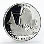 Ghana 100 sika Ship Santa Maria proof silver coin 2000