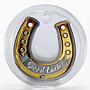 Congo 500 francs Good Luck Horseshoe medallion gilded silver coin 2016