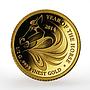 Laos 500 kip Year of the Horse proof gold coin 2014