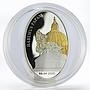 Liberia 10 dollars Habemus Papam Church gilded crystal silver proof coin 2005