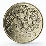 Indonesia 5000 Rupiah Orangutan animal silver coin 1974