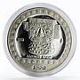 Mexico 100 pesos Precolombina Brasero Efigie Statue silver coin 1992