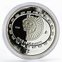 Mexico 5 Pesos Disco De La Muerte Teotihuacan Series proof silver coin 1997