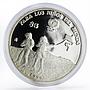 Mexico 5 pesos UNICEF Year of the Child Children Playing Kite silver coin 1999