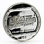 Mexico 5 pesos Stone carving representation of Crocodile proof silver coin 1993