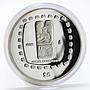 Mexico 5 pesos Statue Hacha Ceremonial proof silver coin 1996