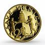 Ajman 25 riyals Rashid Save Venice gold coin 1971