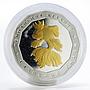 Ghana 5 cedis Goldfish Symbol of Luck proof gilded silver coin 2013