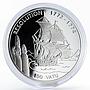 Vanuatu 100 vatu Sailing Ship HMS Resolution proof silver coin 1996
