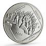 Mexico 5 pesos Endangered Wildlife Animal Jaguar silver coin 2001