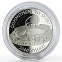 Guyana 2000 dollars Commitment to Sport Soccer Stadium proof silver coin 2007