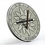 Bhutan 250 ngultrum Time is Money Luck Sun Clock gilded silver coin 2004