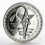 African States 500 francs 10th Anniversary of Monetary Union essai silver 1972