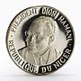 Niger 1000 francs Independence President Diori Hamani silver proof coin 1960