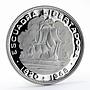 Chile 10 pesos Escuadra Libertadora Ship proof silver coin 1968